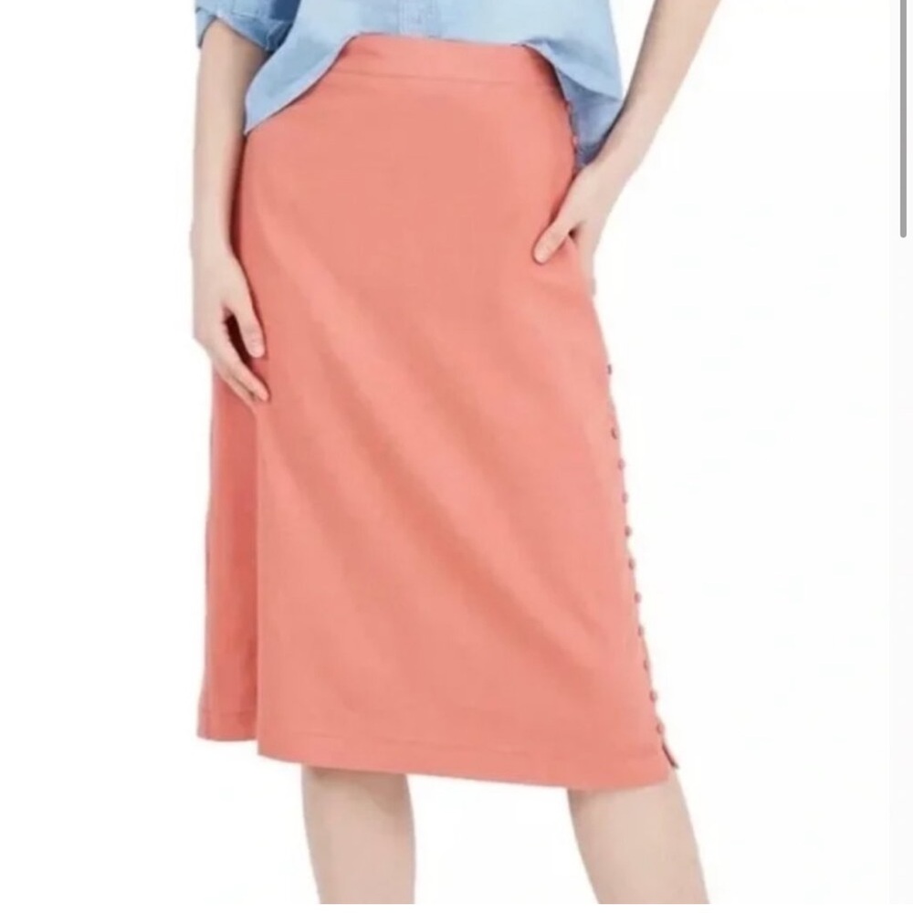 Madewell Coral Pencil Skirt